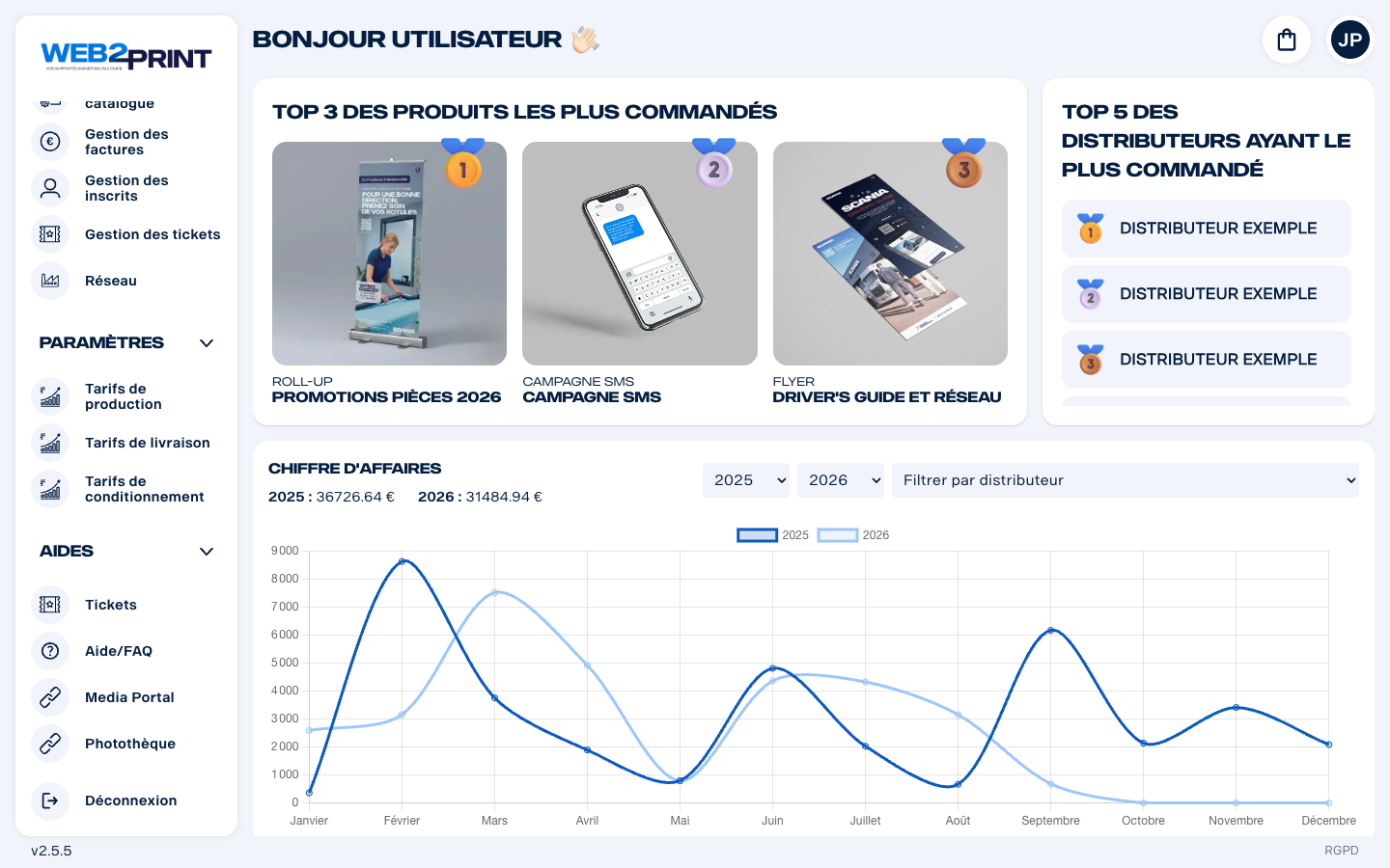 Navigation Superadmin avec Paramètres
